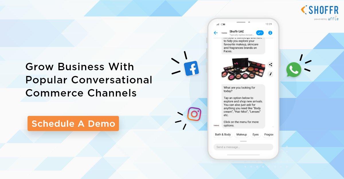 Did you know, 80% of consumers who have engaged with a chatbot report it as overall positive customer experience?

Leverage AI-driven popular chat channels to drive growth for your retail business with Shoffr.
Learn more: shoffr.io/shopper-channe…

#Chatbots #OmnichannelRetail #O2O