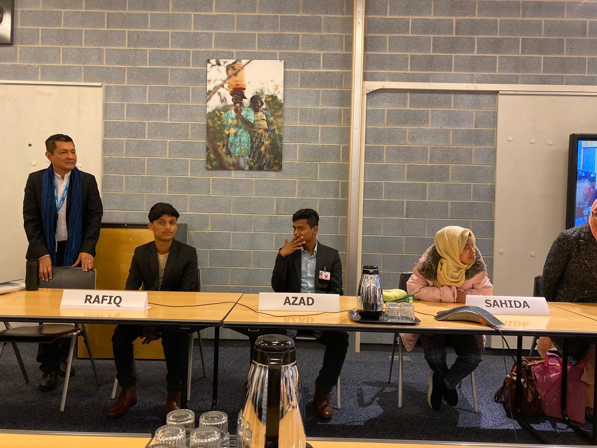 rafique_ro's tweet photo. Today we visited #UNHCR and #WFP in Geneva and talked about the importance of education and opportunities to build skills and talents - like storytelling, poetry, and photography - for Rohingya youth community in the camps.
@UNHCR_BGD @WFP @Refugees https://t.co/ZV9lhcJvX9