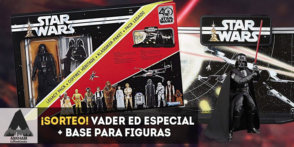#Sorteo 🥳 ¡Gana un Darth Vader ED especial + base para figuras!

1. Haz RT 🔁 a este tweet
2. ¡Sigue a <a href="/ArkhamCyC/">Arkham Coffee&Comics</a> + <a href="/WookieeNews/">WookieeNews</a>!

⏰ El sorteo finalizará el 9 de marzo ¡SUERTE! 🍀