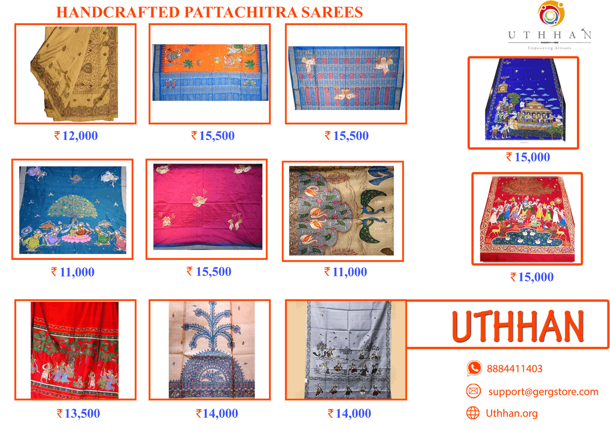 OrgUthhan's tweet photo. Buy Beautiful Hand-designed Pattachitra Sarees from Artisans itself at Uthhan.
๐๐ฎ๐ฒ ๐๐๐๐ฎ๐ญ๐ข๐๐ฎ๐ฅ ๐๐๐ญ๐ญ๐๐๐ก๐ข๐ญ๐ซ๐ ๐๐๐ซ๐๐๐ฌ ๐๐ซ๐จ๐ฆ @ ๐๐ฌ. ๐๐,๐๐๐ ๐ญ๐จ ๐๐ฌ. ๐๐,๐๐๐ /-
#uthhan #pattachitra #sarees #pattachitrasarees #artisan #artisanmadeproducts #art https://t.co/1ynQnVaO04