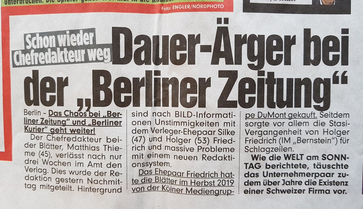 hubertus_knabe's tweet photo. Ex-#Stasi-IM #HolgerFriedrich auf der Seite 1 der @BILD im Ruhrgebiet. Das muss man erstmal schaffen.
#BerlinerZeitung
#BerlinerVerlag https://t.co/pOwW1KjlkS