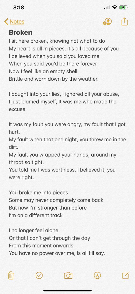 TheSpoopyBae's tweet image. Wanted to share something I wrote. This was meant to be shared on my charity stream but I couldn't get the courage to share. Here it is. Raw and vulnerable. #YouAreNotAlone #DomesticViolenceAwareness #UsingMyVoice
