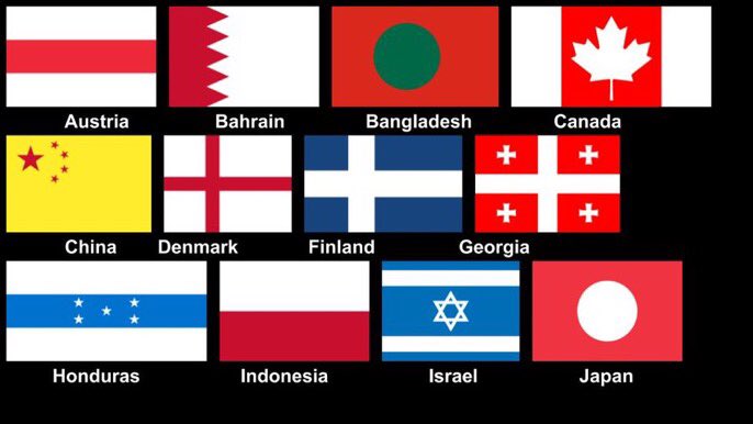 地図フリーク 2色の国旗で色を反転させると 国旗 T Co Ndfqhdhfcn イスラム圏で 日の丸を夜に替え 赤い月 星 赤十字旗は 元々 創設者デュナンの母国スイスの国旗の色を反転 穀倉地帯のウクライナでは天地逆転 麦畑と青空