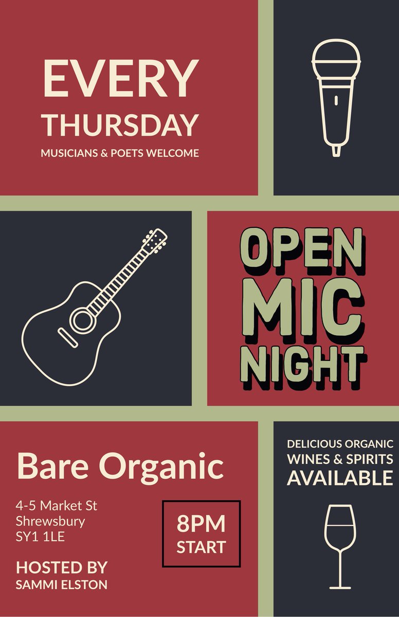 BareOpen's tweet photo. The #shrewsburyfloods won’t be stopping us this Thursday! Make sure you get down for a great night of live music &amp; enjoy some delicious organic wines, spirits &amp; coffees while you do. FREE ENTRY #shrewsbury #openmic https://t.co/jDaVnMuyWa