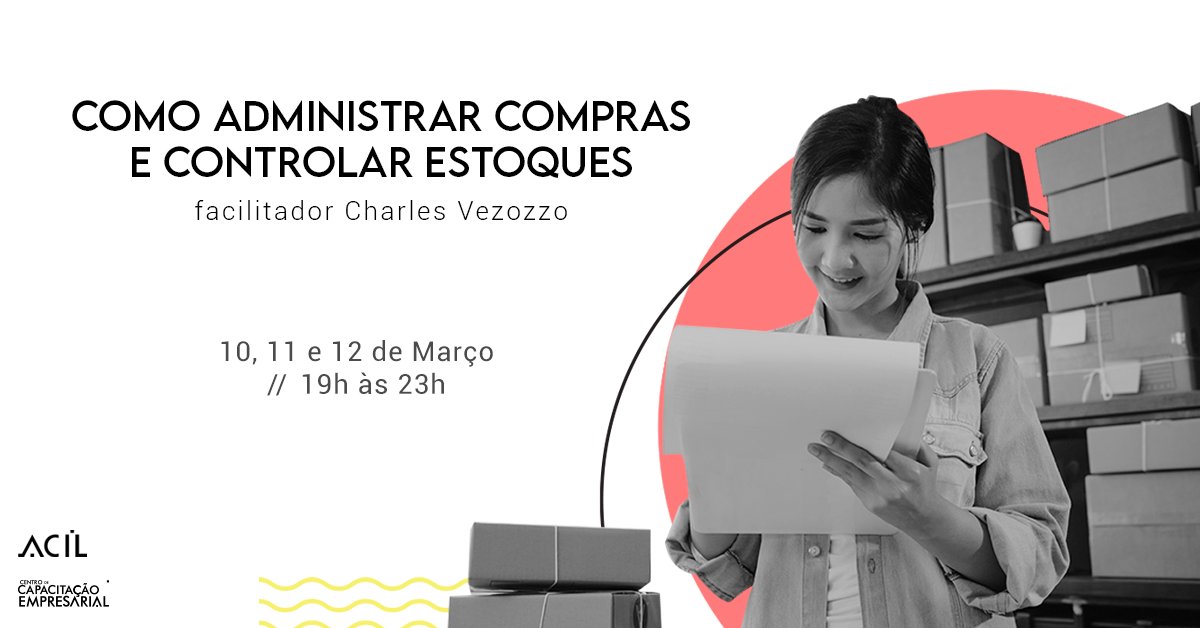 ACILLondrina's tweet photo. Manter o equilíbrio de compras e estoque da sua empresa trará uma série de vantagens, como a redução de custos, a organização, além de evitar o acúmulo ou falta de produtos. 🎯
-
Garanta sua vaga para o nosso treinamento. Acesse o link e inscreva-se: https://t.co/idsk19I9Vk https://t.co/wVRDIjYi9B