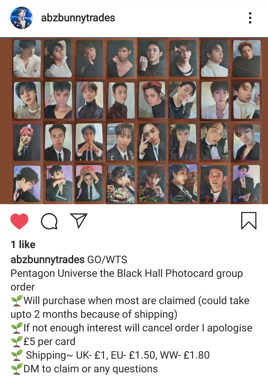 AbiQb's tweet photo. GO/WTS
🌱Pentagon ptg Universe the Black Hall Photocard group order
🌱WW
🌱Will update availability in thread below
Pls RT Shinwon Kino Jinho Yuto Yeoone Yanan Hongseok Hui kpop WTT https://t.co/AcwcPeILQZ
