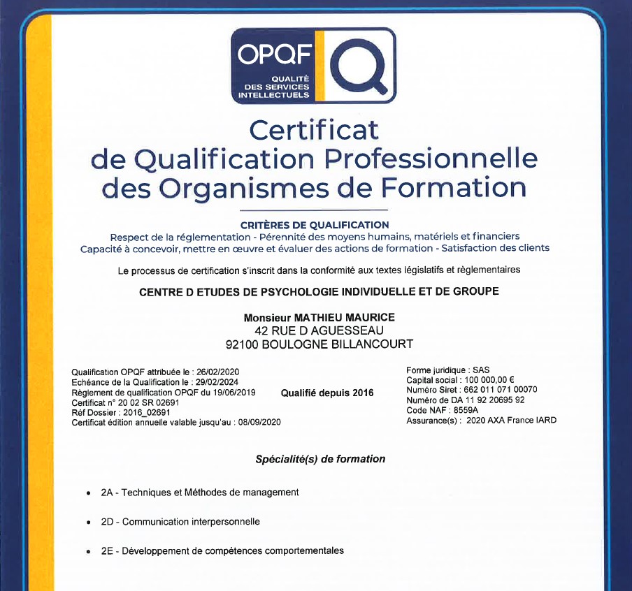 CepigRh's tweet photo. La qualification @ISQ_OPQF_OPQCM #OPQF du @CepigRh est renouvelé pour 4 ans! 🍾🍾🍾
Reconnaissance de notre professionnalisme et des moyens que nous mettons en oeuvre pour répondre aux besoins de nos clients. Leur fidélité est notre meilleur indicateur #Qualité 😉 https://t.co/Rud2mya4SF