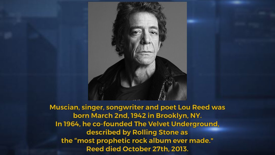 What a perfect day!
Happy Birthday Lou Reed! 