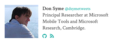 Don Syme will open the brand new F# Europe conference! (Brussels, Belgium, Nov 5-6 2020)
Don is the creator of F#, so we’re super thrilled to have him on board. Sign up now: fsharp.eu /cc <a href="/dsymetweets/">Don Syme</a>