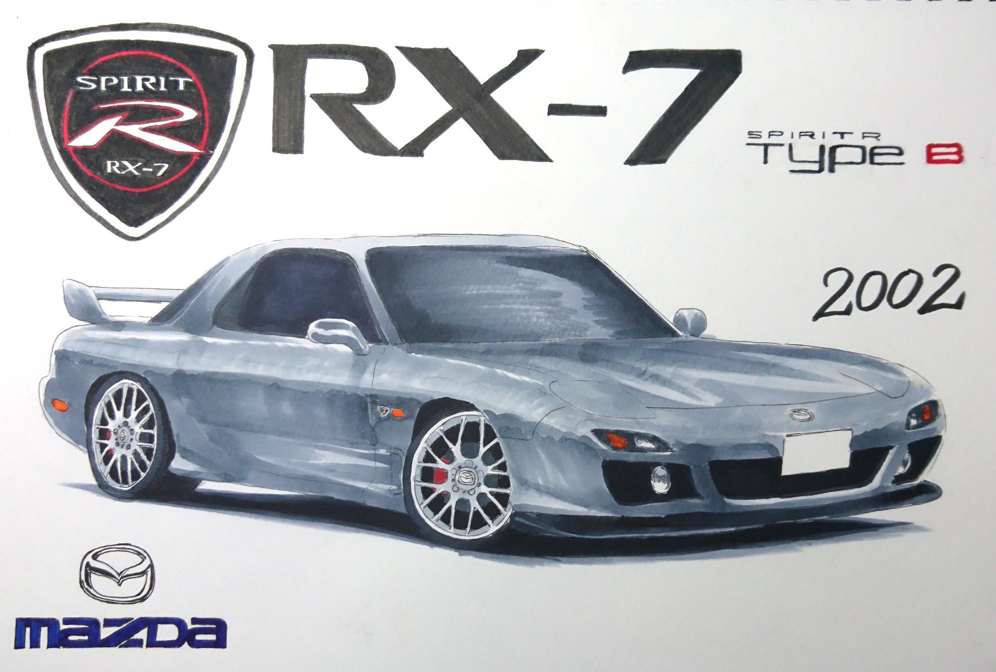 Ryota S マツダ Rx 7 スピリットr 描きました Rx7 スピリットr マツダ イラスト T Co Bvmbpfxiof Twitter