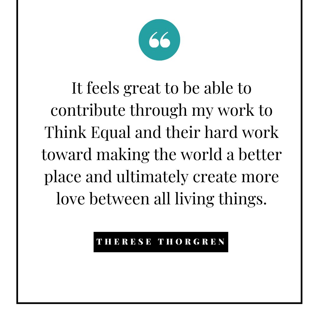 thinkequalorg's tweet photo. At Think Equal we plan to nominate one illustrator or author of the week, to celebrate their work and thank them for their commitment to Think Equal. This week’s #IllustratorOfTheWeek is Therese Thorgren! Thank you Therese for all of your hard work and talent! We love you! 💙💚 https://t.co/HXhibSD080