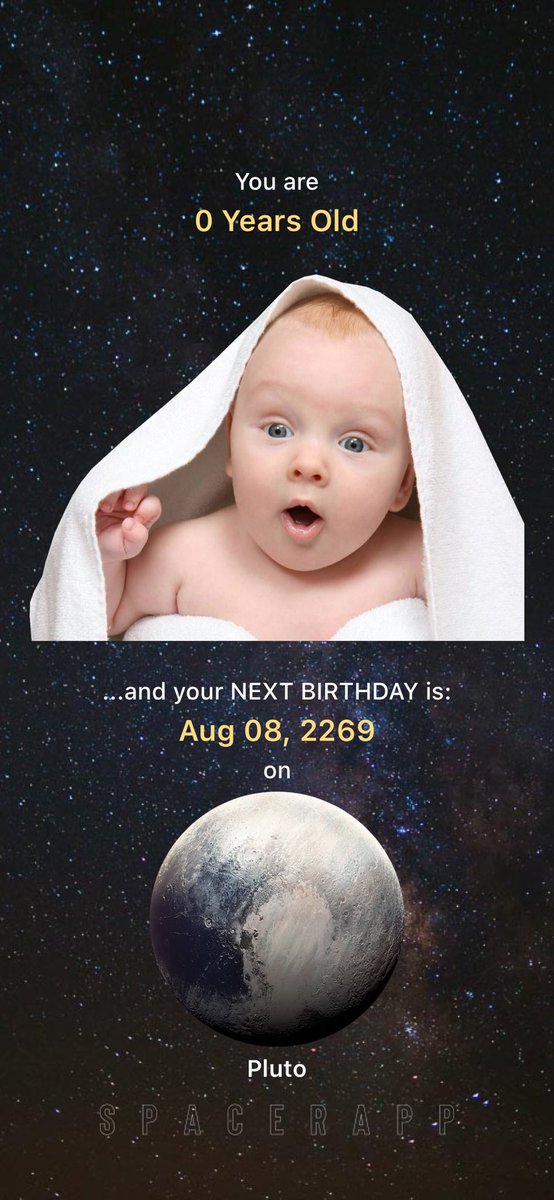 merveerekor's tweet photo. Here is my age on Pluto calculated by SpacerApp. https://t.co/zZcMF19G7d https://t.co/LwNKEsqRi3