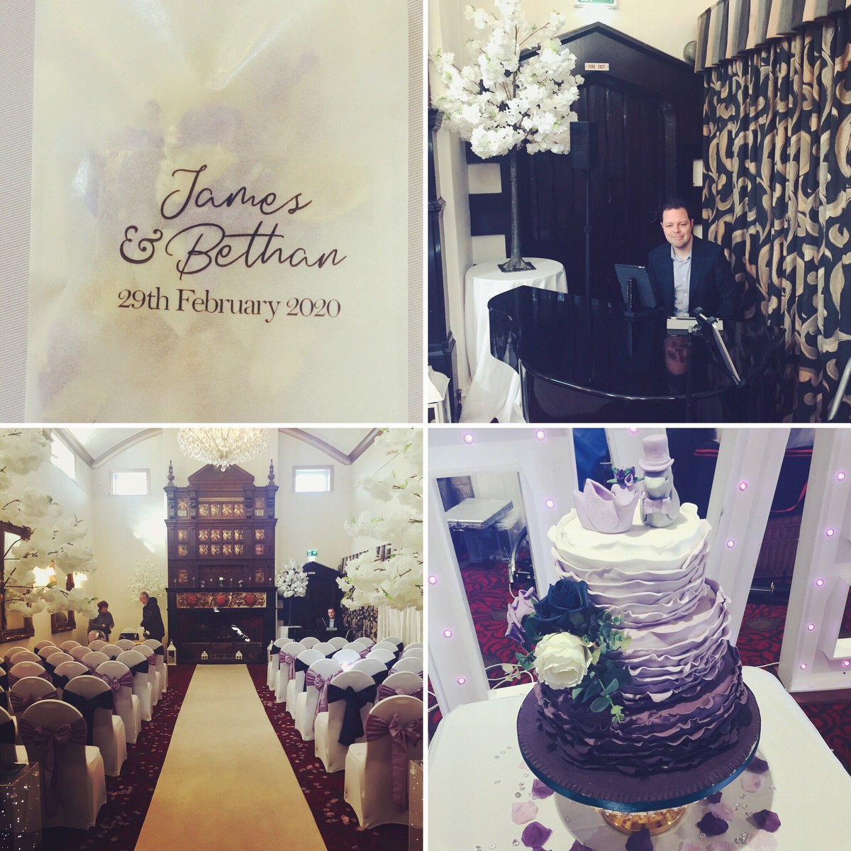 carlyandrussduo's tweet photo. Congratulations to James & Bethan who got #married this #leapyear on #Saturday at the @the_kinmel !
Thank you for having us play at your #weddingceremony and drinks reception. We wish you all the best for the future! #weddings #weddingduo #LeapYear2020 #northwalestweets https://t.co/q3WaDr7Nle
