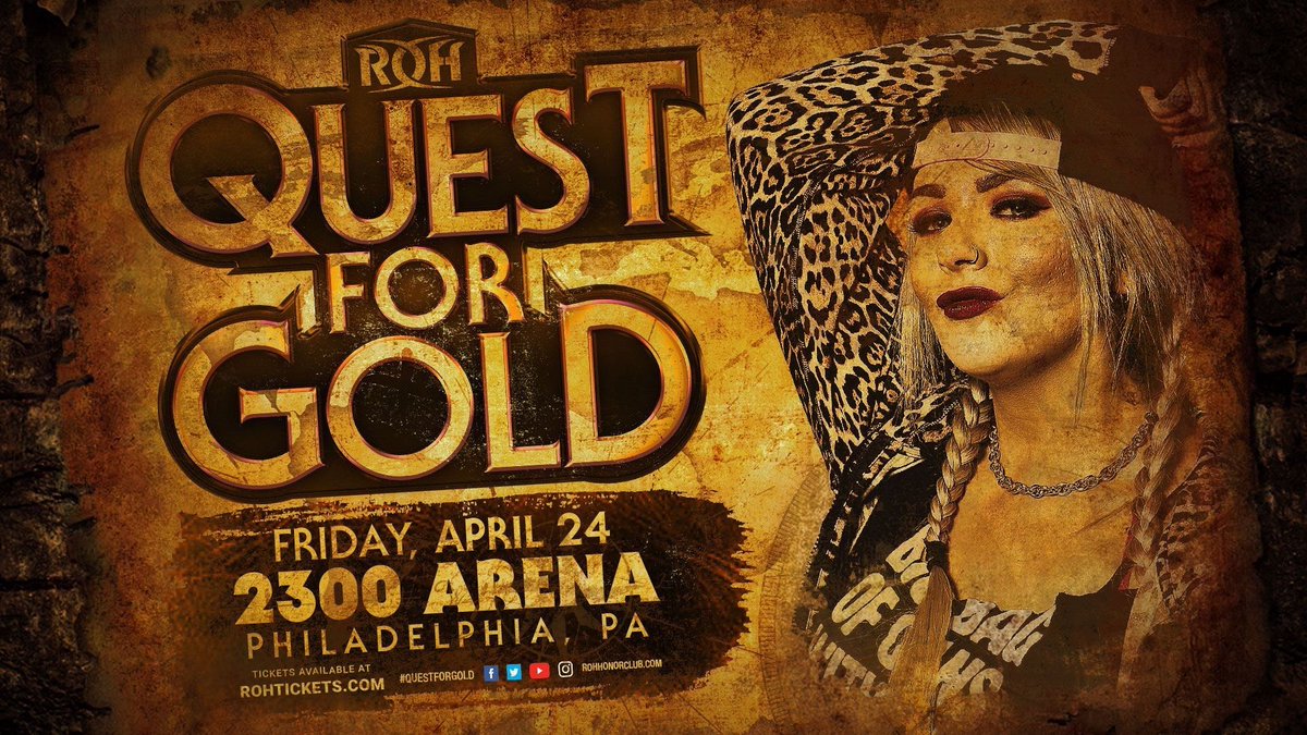 My pick for @ringofhonor #QuestForGold on #April24th
winner already picked  #TheQueenofSessionStyle @mothfromdaflats at #ThrWordsMostFamousBingoHall @2300Arena and for her winning celebration a #TexasRattlesnake @steveaustinBSR style beers flowing 🍻🍻🍻🍻🍻🍻🍻🍻