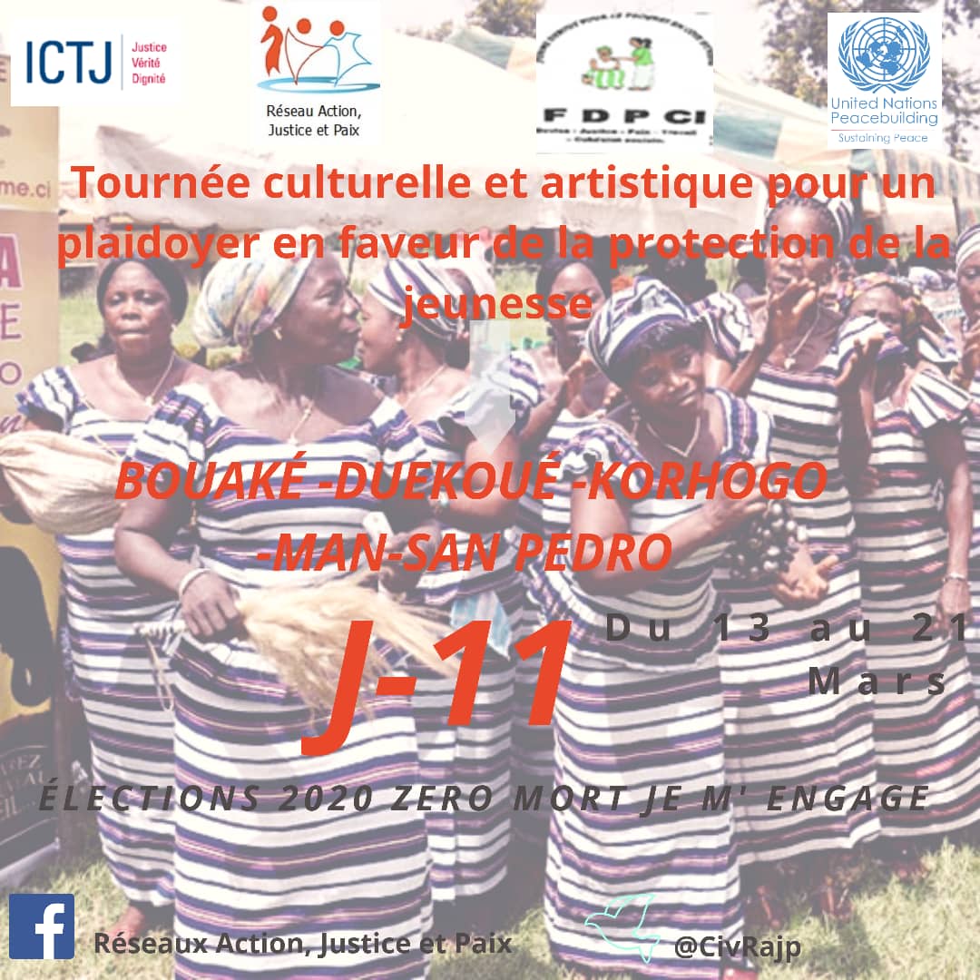 ci_jeune's tweet photo. Dans 11 jours on commence la tournée culturelle et artistique pour un plaidoyer en faveur de la protection de la jeunesse.
@UNPeacebuilding @theICTJ @pnudcotedivoire @Suma2000 @GoldenBAMBA @d_gbery @GbadeMacoura @espritkirikou https://t.co/ID4Z1xxYKk