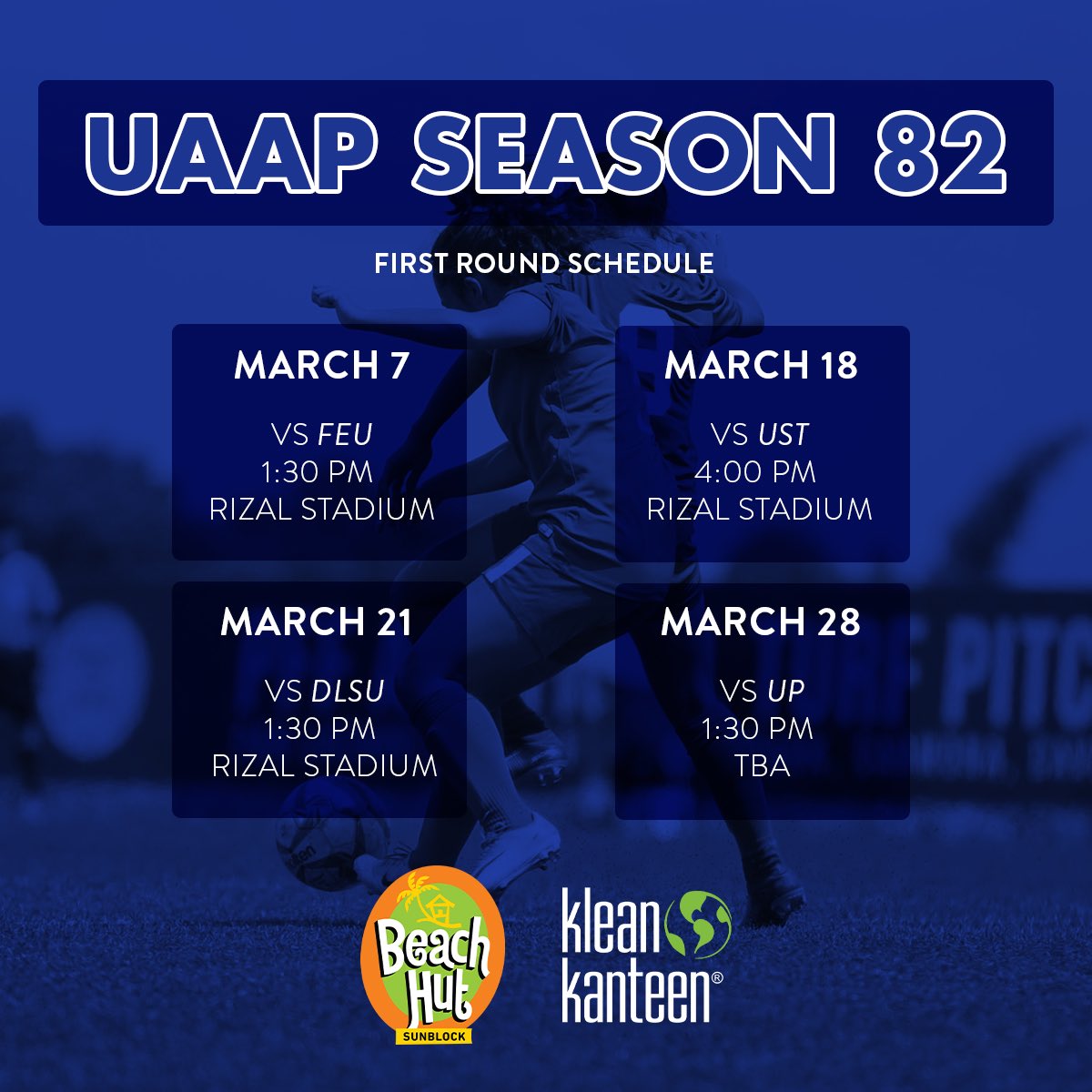 TheAWFT's tweet photo. We are ready to fly high! 

Here is our first round schedule of UAAP Season 82! Come and support the girls! 💙 #OBF 

See you in 5 days! https://t.co/SNp35VZDIo