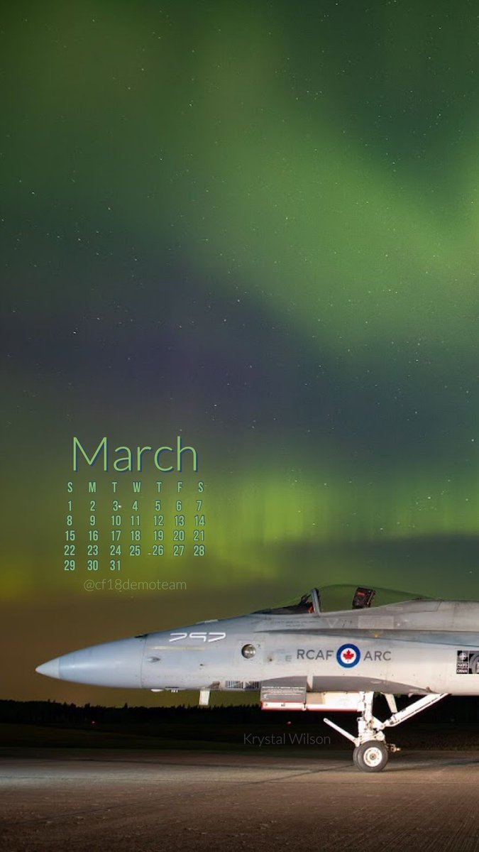 CF18Demo's tweet photo. Hello, #march🍀

1. Cpl Habib
2. Cpl Habib ⠀
3. Krystal Wilson ⠀
4. Sgt Bottrill
5. DND 

Hi-res and versions without calendars also available: https://t.co/e9iU4Q5obk

 #cf18demo #rcaf #green #motivationmonday #tothestars #auroraborealis #airtoair @RCAF_ARC https://t.co/A7M7uCrWoX