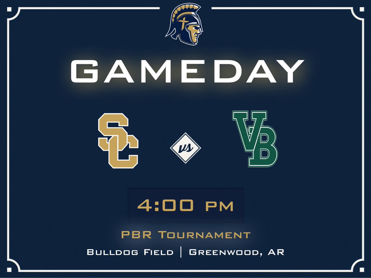 ShilohSaintsBSB's tweet photo. Saints travel to Greenwood for game 1 of Arkansas Select Tournament. 4pm first pitch vs Van Buren. Looking forward to a great opening week of baseball sponsored by @pbr_arkansas. @CoachKBo21 #notaboutme https://t.co/IMKTLZFT6V