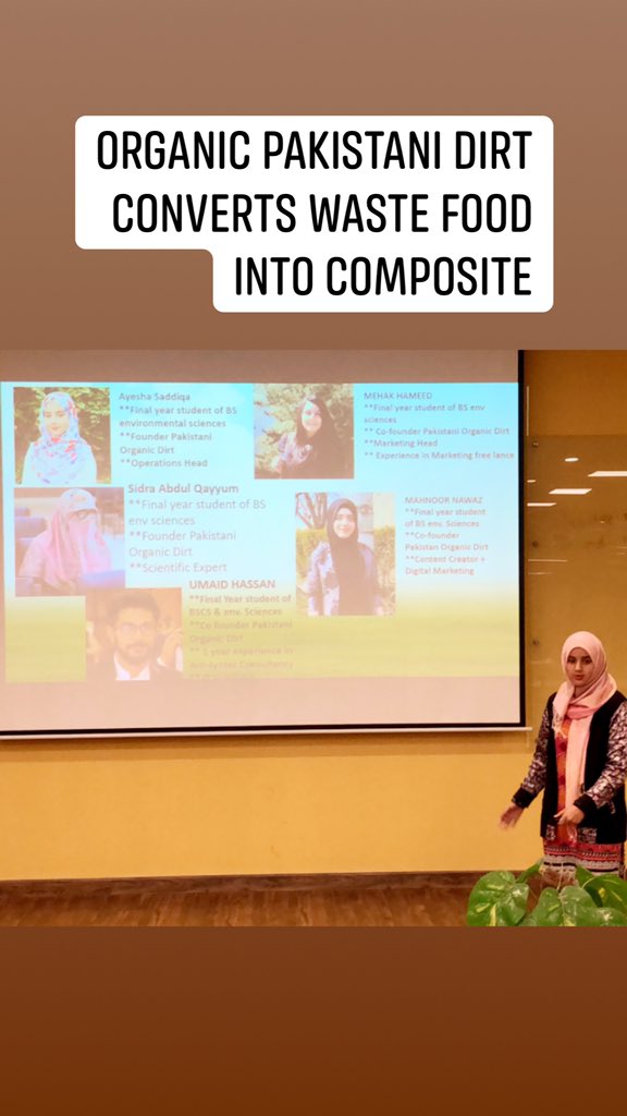 NICLahore's tweet photo. Organic Pakistani Dirt converts waste food into composite that can be used for plantation. #niclahore #lums #foundationCouncil https://t.co/7s5TBvTywS