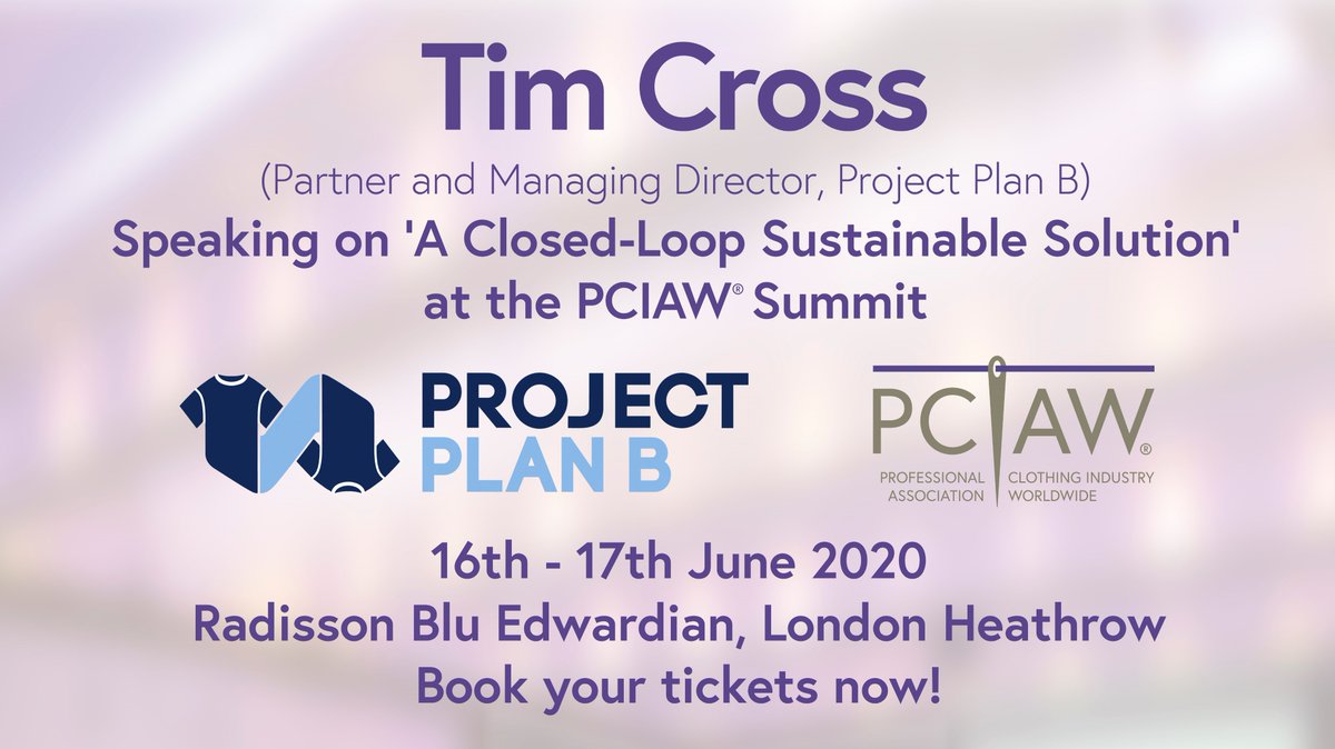 ProjectPlanB1's tweet photo. Tim Cross will be sharing Project Plan B's solutions and insights at the PCIAW Summit this June. Hope to see you there to discuss #Sustainability and #textiles.
#circulareconomy #recycling #zerowaste #environment #innovations https://t.co/SWzJbEIiZg