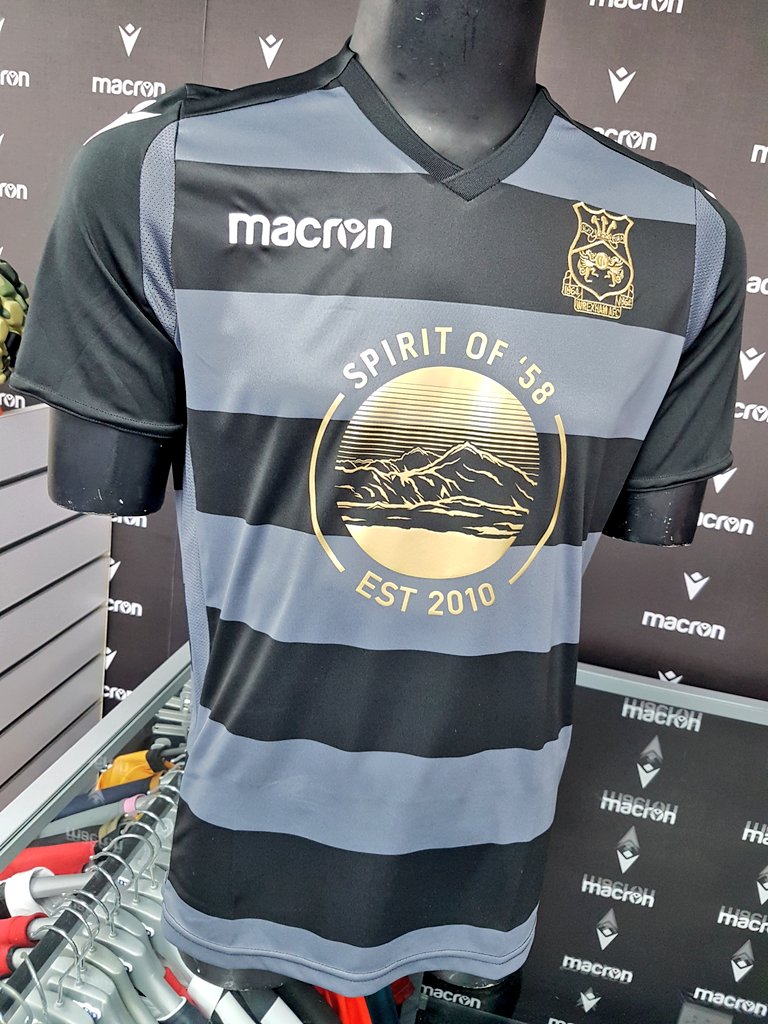 MacronWrexham's tweet photo. 🔥🔥🔥Out today in the Wrexham club shop! Great collaboration with @Wrexham_AFC @spiritof58wales @RetailWAFC https://t.co/ocJPFJt2kj