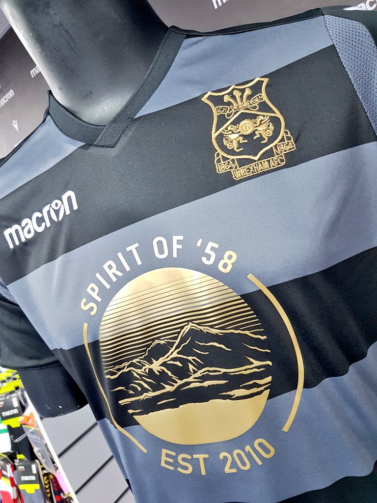 MacronWrexham's tweet photo. 🔥🔥🔥Out today in the Wrexham club shop! Great collaboration with @Wrexham_AFC @spiritof58wales @RetailWAFC https://t.co/ocJPFJt2kj