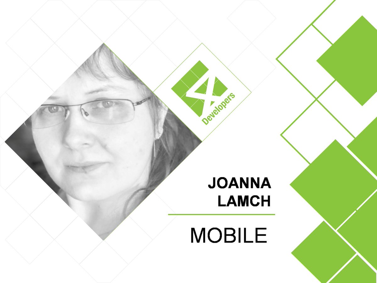 4Developers's tweet photo. Opiekunką ścieżki #Mobile na #4Developers2020 jest @JLamch👏
W branży IT od wielu lat, zawsze w okolicach C# oraz technologii Microsoft. Zwolenniczka Defensive Coding, SOLID, uczenia poprzez mentoring, samorozwoju i DevOps :)
Kup bilet na Festiwal!
➡️ https://t.co/V1iKujlWGR https://t.co/7K4FSQaJp9