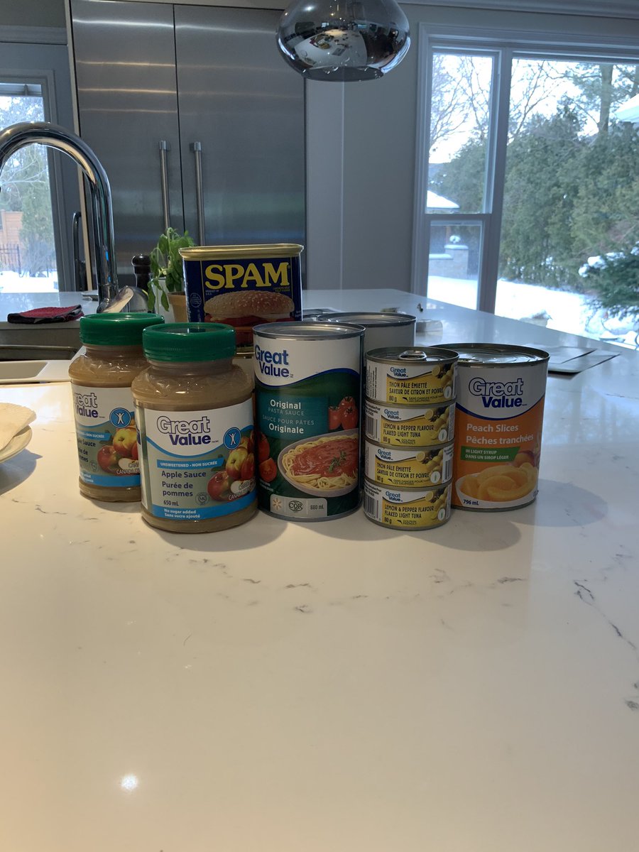 JaninR's tweet photo. Husband cleaned out the apocalypse box this weekend, replacing items about to expire. Now I have been asked to make dinner out these cast offs so as not to waste. #Apocalypse #EmergencyBox #CulinaryChallenge #IWillSkipTheSpam #ExpiredFood https://t.co/GnkoFv0tMp