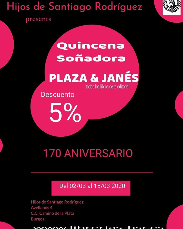 Está semana comienza nuestra segunda. Los próximos 15 días todos los libros de P&amp;J con un 5% de DTO ( tienda y web) ¡Celebra con nosotras nuestro 170 Aniversario y soñemos juntos!#somoslibrerasyesteañocumplimos170años #170añosdepasiónporloslibros #Quincenassoñadoras  #razalibrera