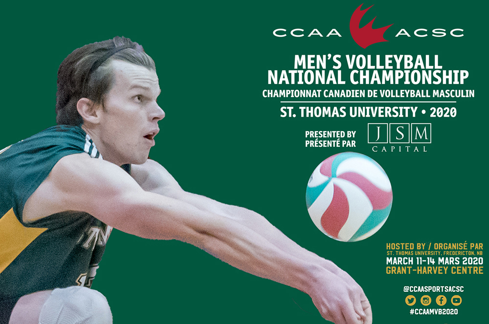 CCAAsportACSC's tweet image. Quarter-final Matchups for the 2020 CCAA Men's Volleyball National Championship! 🇨🇦🏐
@HumberHawks (B1) vs. @HC_Hurricanes (B4)
@cegepsherbrooke (B2) vs. @LC_Kodiaks (B3)
@rdcathletics (A1) vs. @TommiesSTU (A4)
@CapilanoBlues (A2) vs. @durhamlords (A3)
#CCAAmvb2020
