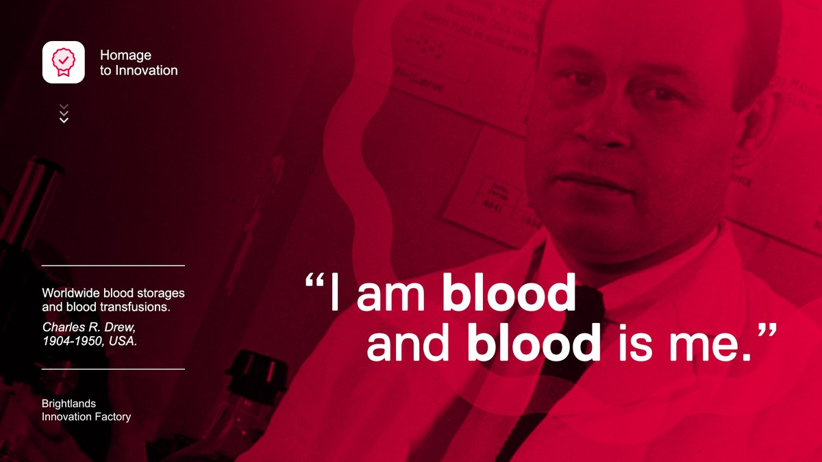 Charles Richard Drew was an American surgeon and medical researcher. He researched in the field of blood transfusions, developing improved techniques for blood storage, and applied his expert knowledge to developing large-scale blood banks early in WW II. #HomagetoInnovation