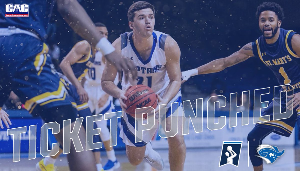 C2CAthConf's tweet photo. 🏀 𝙏𝙄𝘾𝙆𝙀𝙏 𝙋𝙐𝙉𝘾𝙃𝙀𝘿 🏀

@CNUBasketball will battle Colby in the 1st Round of the NCAA Tournament @ Stevens 

Congrats to the Captains!

#CACMBB | #D3MBB https://t.co/l3FKGksDh4