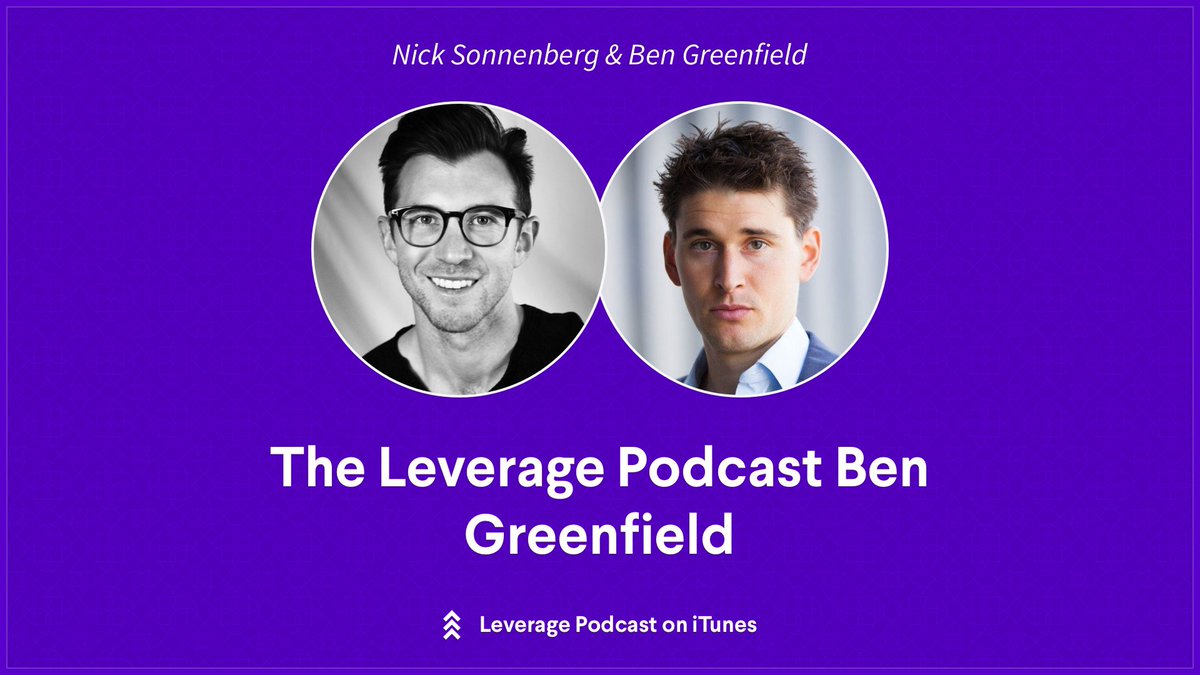 getleverage's tweet photo. @bengreenfield is a worldโs top 100 most influential people in health & fitness, @nytimes bestselling author, & Ironman Triathlete & he wants to teach you How to Become the Ultimate YOU.
Listen on iTunes https://t.co/nDQdpx0OaY or Youtube https://t.co/IOmlNxlTwX #GetLeverage https://t.co/P42DjGSJAP