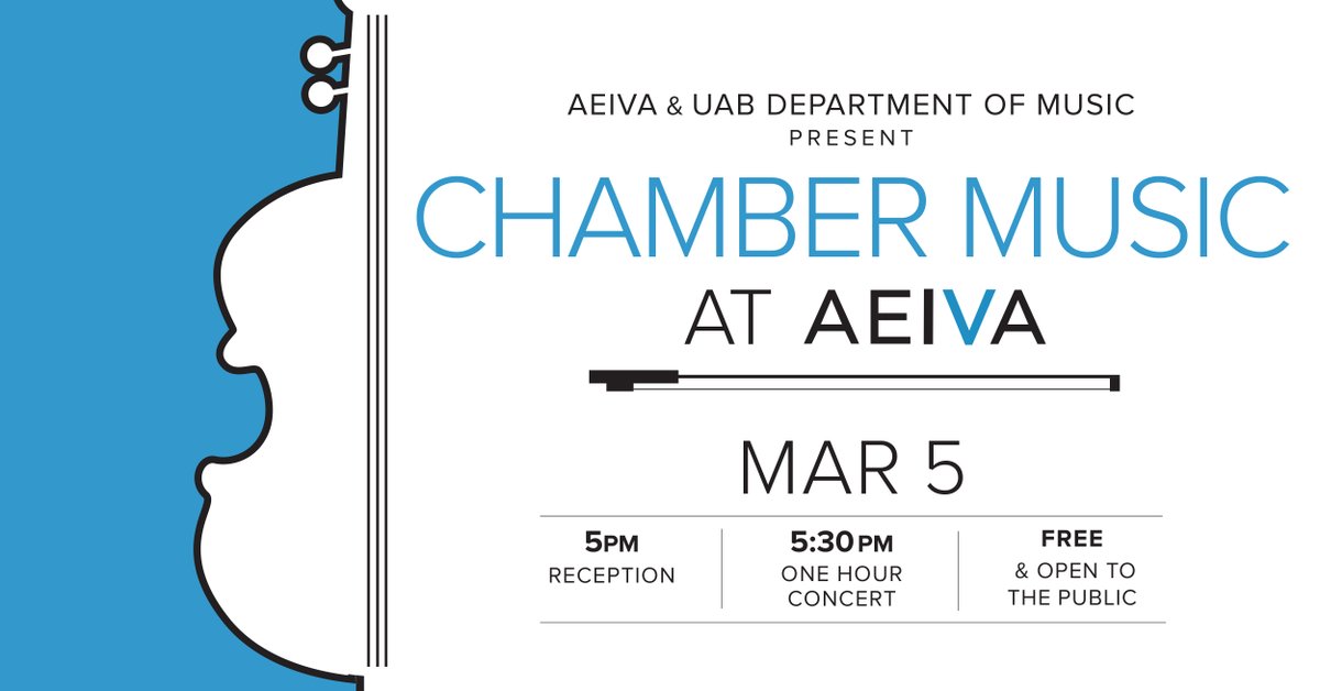 Are you free Thursday night? We are, too! Join UAB faculty soprano, Kristine Hurst-Wajszczuk, and 8 cellists from the UAB, Samford University, and the Alabama Symphony Orchestra at 5:30PM for their first "Chamber @ AEIVA" performance  of 2020 presented by <a href="/UAB_DOM/">UAB Dept of Music</a> and AEIVA!