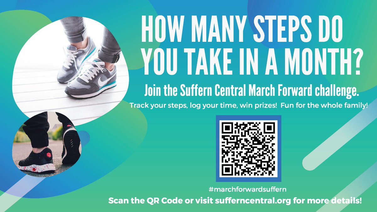 SuffernCSD's tweet photo. Introducing #MarchForwardSuffern an initiative to help bring a healthy lifestyle into our daily lives. Track your steps & physical activity with @LisaWeberAS. Visit https://t.co/aTwLL8eOZ5 for all the details! #MountiePride #SuffernCentral #MarchForwardRC https://t.co/x5ZaUrKUOK