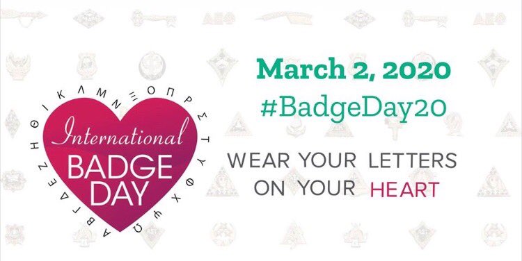 Happy #InternationalBadgeDay !! Proudly represent your letters today!🤍🤩