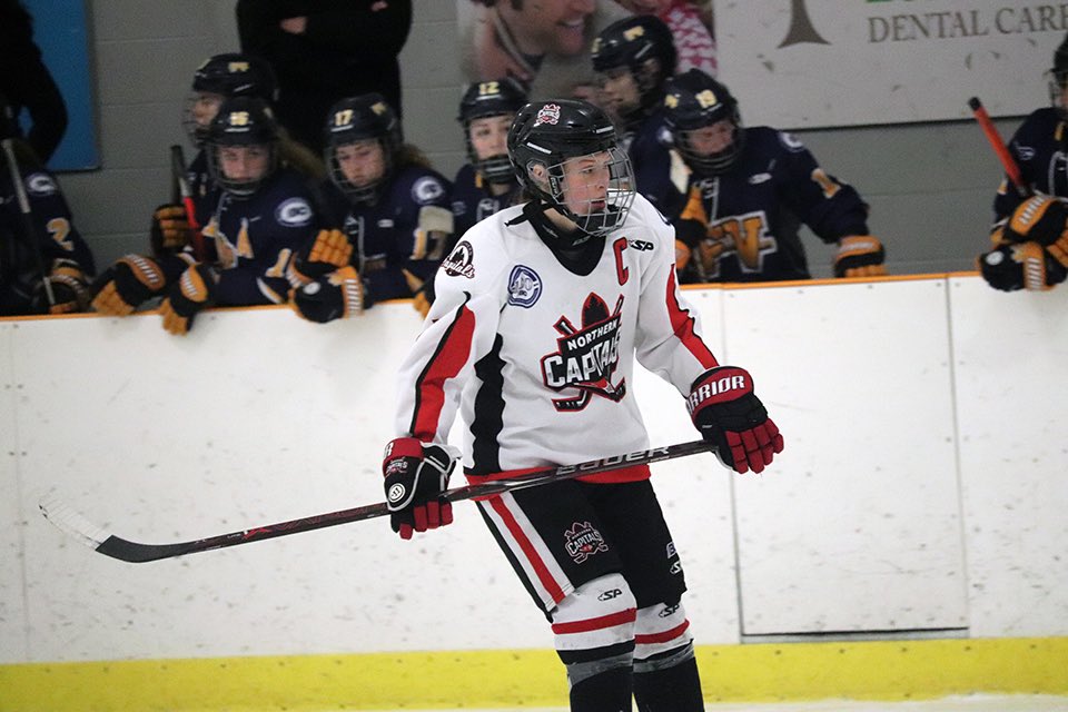 KyleBalzer's tweet photo. As for regular-season stats against Fraser Valley, the Capitals went 3-4-1 🥅 @brettekerley led the team in those 8 games 🆚 the Rush by recording 10 points (6G, 4A), while Pyper Alexander (5G [1 🧢], 3A) &amp; Paige Outhouse (1G, 7A) had 8 points each | #CityOfPG https://t.co/my15BdNpJf