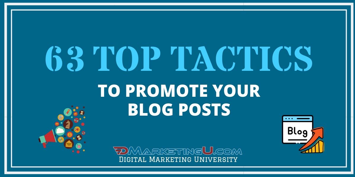 DMarketingU's tweet photo. Learn 63 Top Tactics to Promote Your Blog Posts at https://t.co/Ertxf0Oztk How many of these techniques are you using to drive traffic? 🤔

#contentmarketing #socialmediamarketing #DigitalMarketing #SMM #SMMW20 https://t.co/8NhfMHSaVd