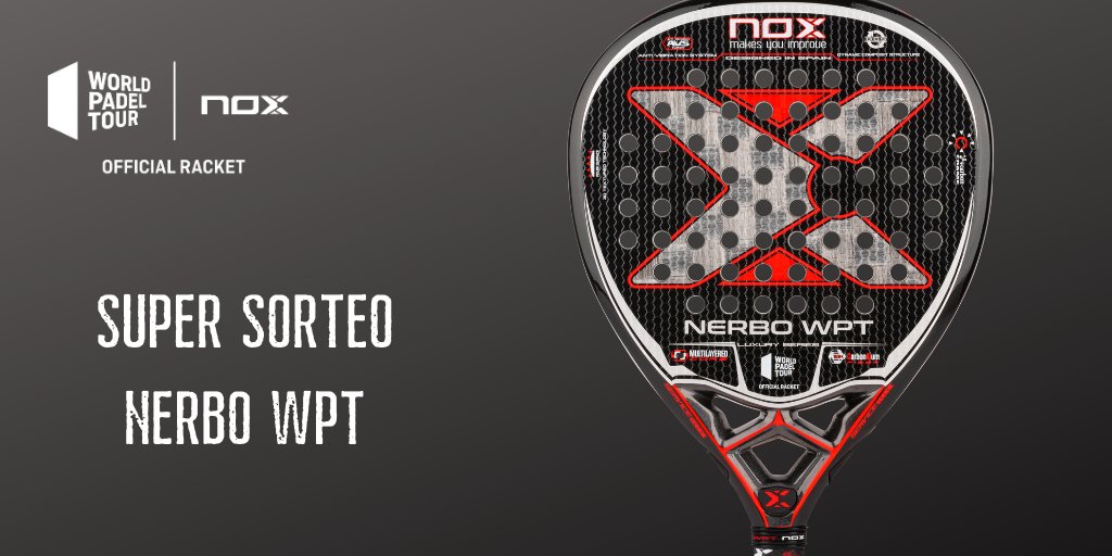noxpadel's tweet photo. ¡La primera prueba del @WorldPadelTour  ya está en marcha y para celebrarlo sorteamos una pala NERBO WPT! ¿Qué tienes que hacer?

1. Sigue a @noxpadel
2. Dale like a publicación
3. Menciona a 3 amigos a los que dar envidia.

Anunciaremos el ganador el lunes 10-3 ¡Suerte a tod@s! https://t.co/IjZ53Z9GCx