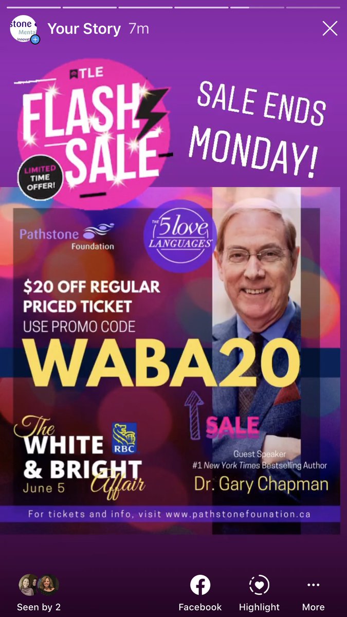 EARLY BIRD TICKET Blitz ENDS Midnight TODAY! Join us for this exciting &amp; interactive must-attend event as we welcome Gary Chapman, author of the #1 New York Time Bestseller The 5 Love Languages as our special guest speaker. Fore tickets, please visit pathstonefoundation.ca