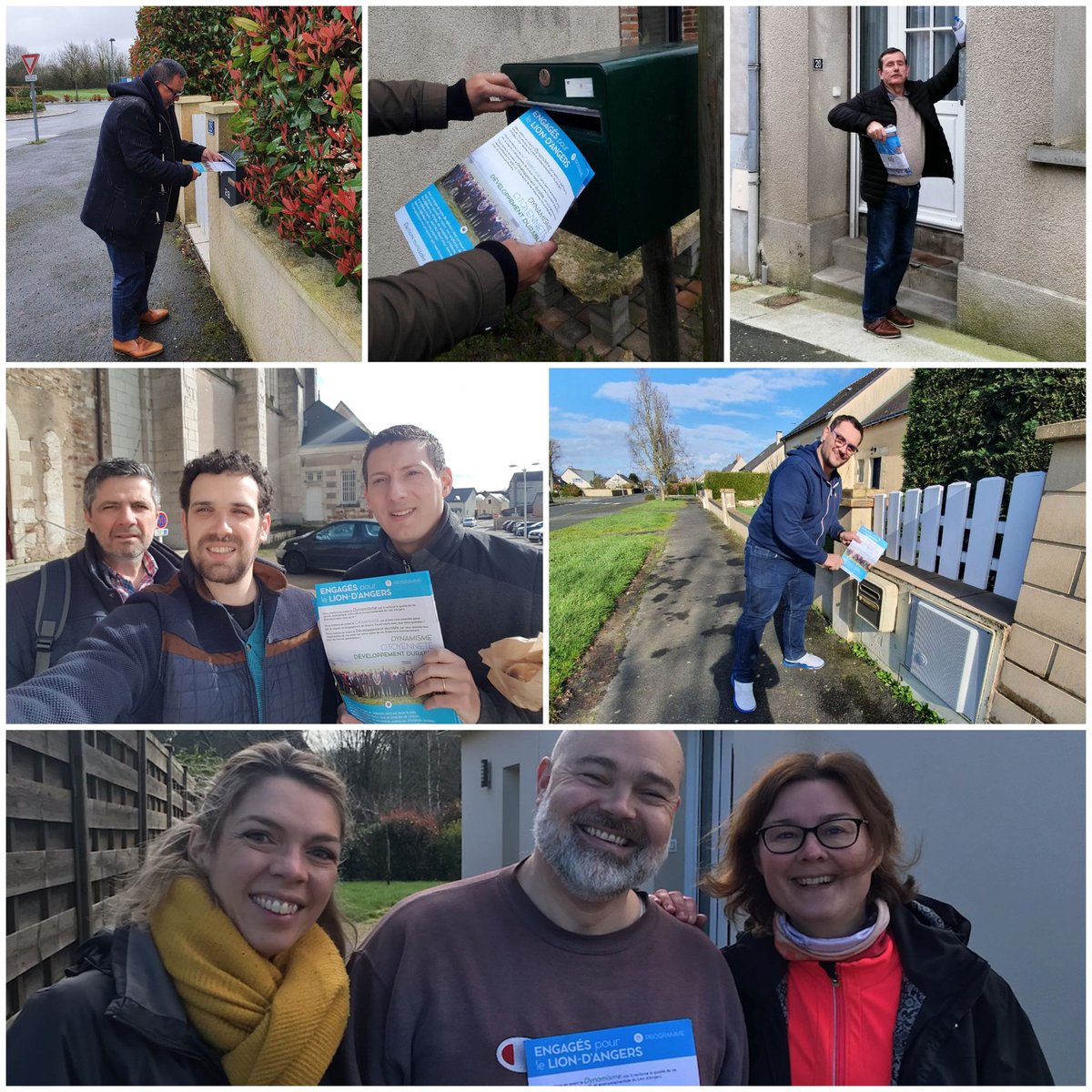EngagesLeLion's tweet photo. Les candidats de la liste Engagés pour le Lion d'Angers sont mobilisés pour distribuer leur programme pour les élections #Municipales2020 aux habitantes et habitants du Lion d'Angers et Andigné. https://t.co/EeCKyPrjKo
