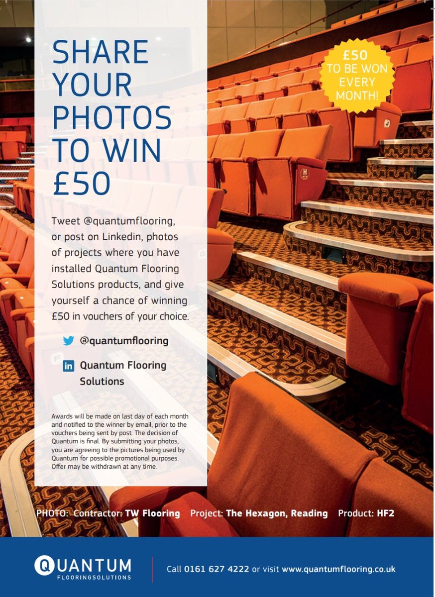 AndySmithQPSL's tweet photo. Β£50 shopping vouchers up for grabs! π€©
Just post a picture of your recent @QuantumFlooring project to be in with a chance of winning!
#PostYourProject https://t.co/DDKe6U13or