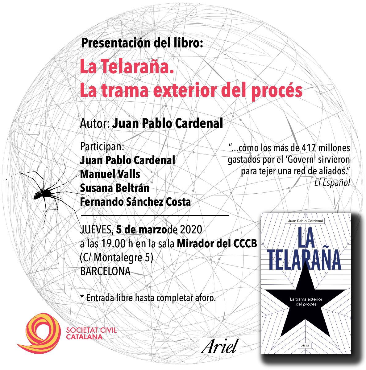 carlesenric's tweet photo. Una presentación creo imprescindible sobre el "trasfondo del proces" en Barcelona. Vale la pena ir. https://t.co/FjsOeIilRT