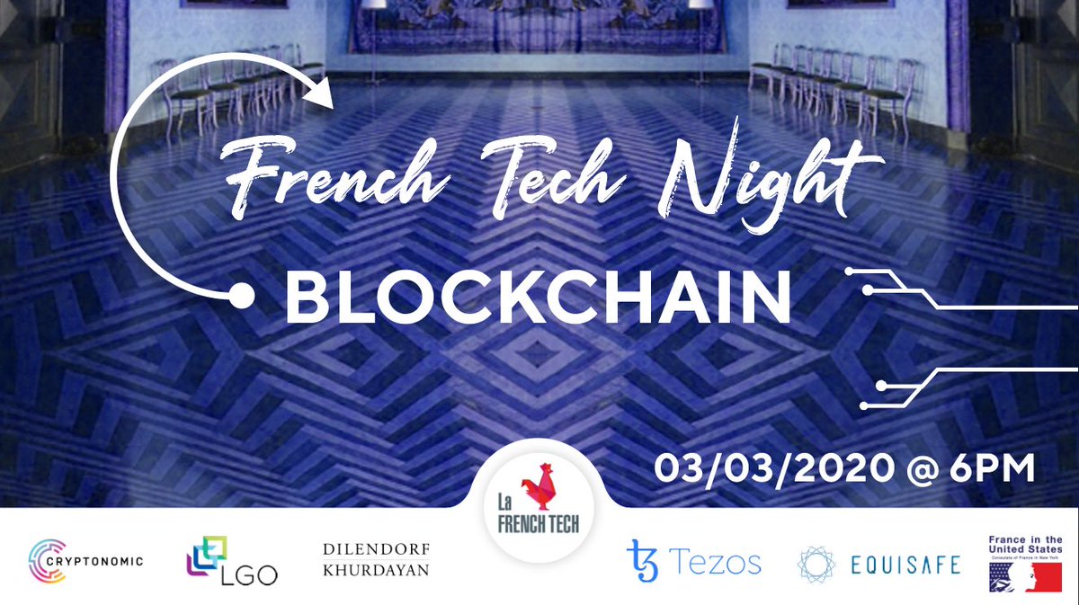 v_gaudissard's tweet photo. Glad to organize a Blockchain Conference about Tokenization with @FrenchTechNY at @franceinnyc featuring @bilalelalamy CEO @equisafe_io tokenizing a Trophy Asset on #Tezos using #NyX standard, @RKhurdayan Founder @Dilendorf&amp;Khurdayan, @LGOHugo CEO @LGOgroup_ moderated by @vishakh https://t.co/h9C5Z8fBRh