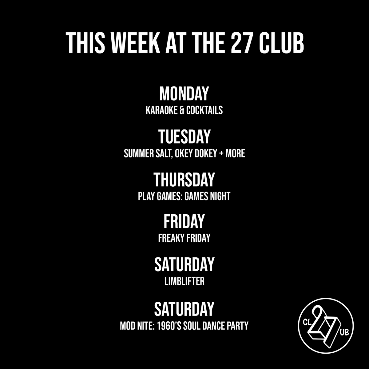 Join Us This Week!