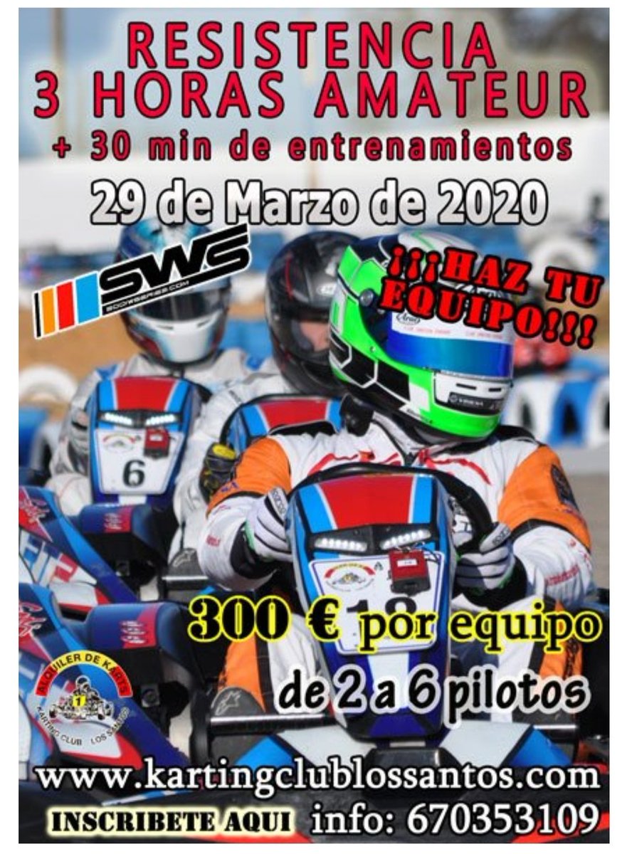 Le damos la bienvenida al mes de Marzo recordando que el día 29 nos volvemos a ver en la pista!!!!!