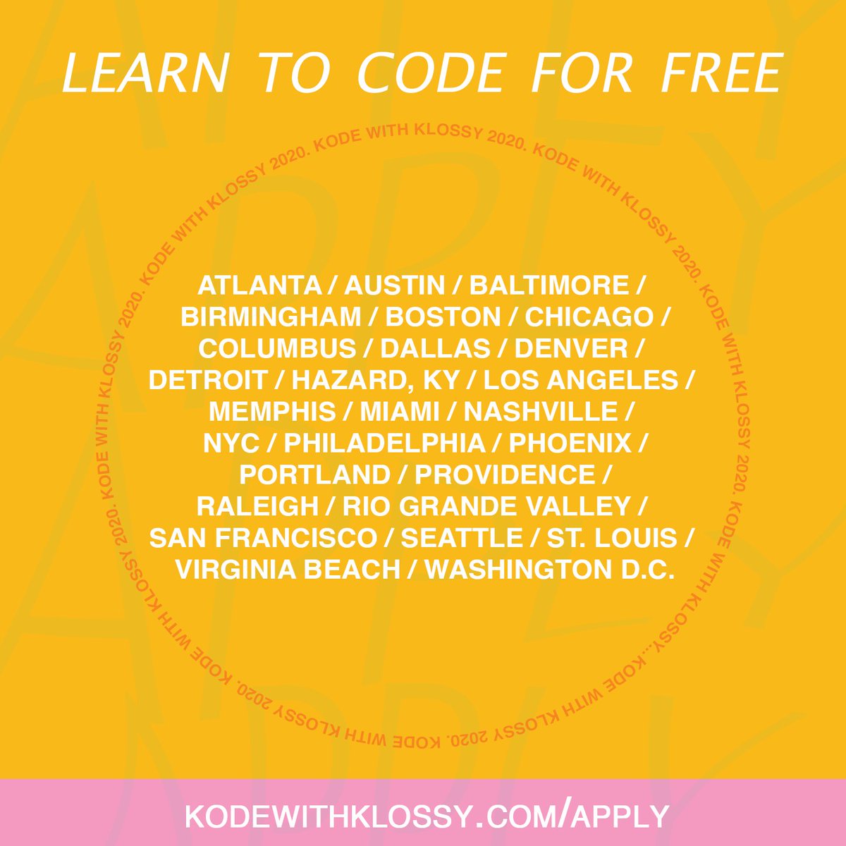 kodewithklossy's tweet image. Looking for something (FUN)ctional to do over summer &lt;br&gt;? ☀️ Kode With Klossy applications are OPEN. Apply today &amp; tag a pair programmer who should too👭: kodewithklossy.com/apply