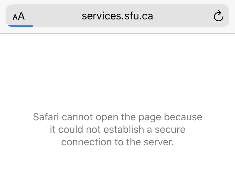 nooksva's tweet photo. @sfu_it So there was a breach and we’re to supposed to reset our passwords... but the reset password page is down? https://t.co/XutgdGrzDp https://t.co/kEPM0Nn4JD