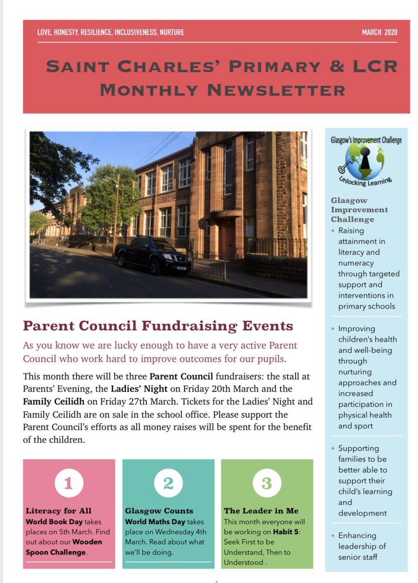 StCharlesGla's tweet photo. This term is flying in. Can you believe it’s March already? Here’s a copy of March’s Newsletter. Please take a moment to read the information and take note of the important dates. #WhatsOn #ParentsAsParents https://t.co/UPeGOPPVKq