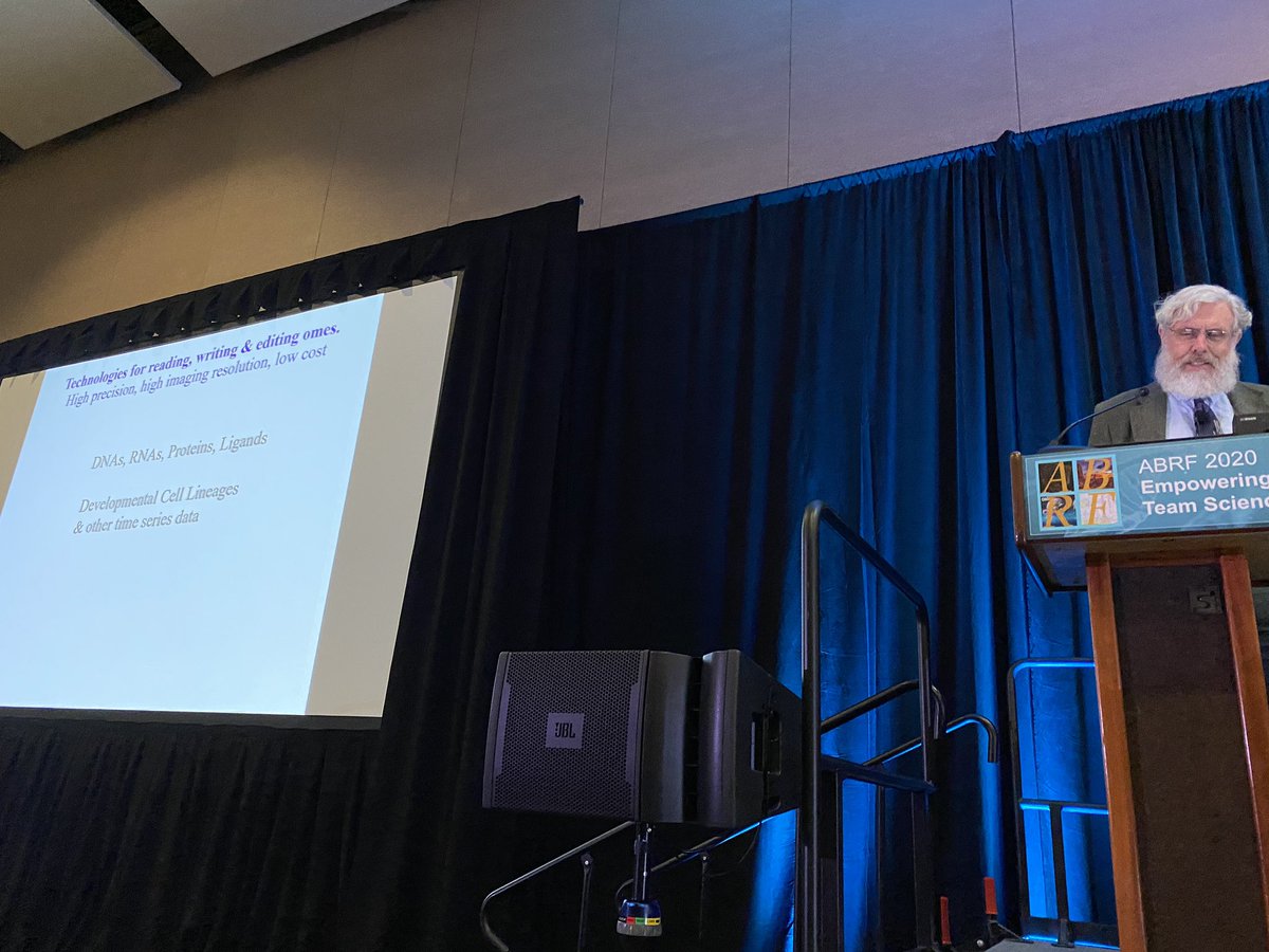 mason_lab's tweet photo. “Every time we cough, it should get sequenced.” @geochurch kicking off the #ABRF2020 keynote with a view of the power of metagenomics and longitudinal monitoring https://t.co/FHlIMD9SiH